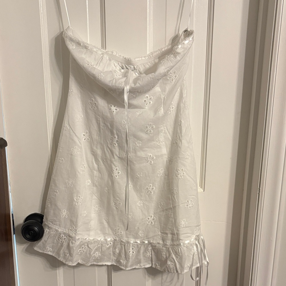 Princess Polly White Lace Trim Top - size 0